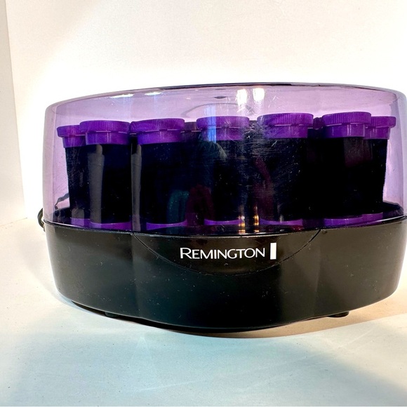 Remington Other - Remington KF 201 Velvet Hot Curlers Purple Grey No Clips 3 Sizes Tangle Free